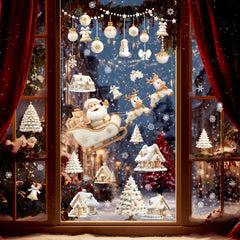 Ladinimo Santa window cling for reusable holiday decor and bright room ambiance