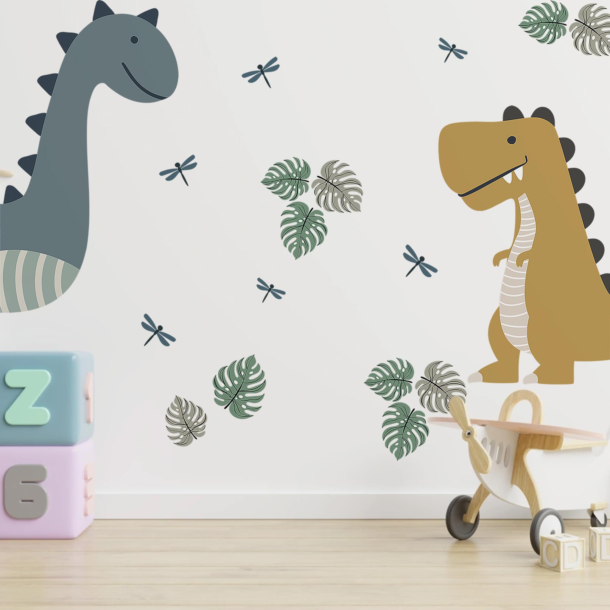 Ladinimo dinosaur palm tree decal 2 brightens nursery with playful scene