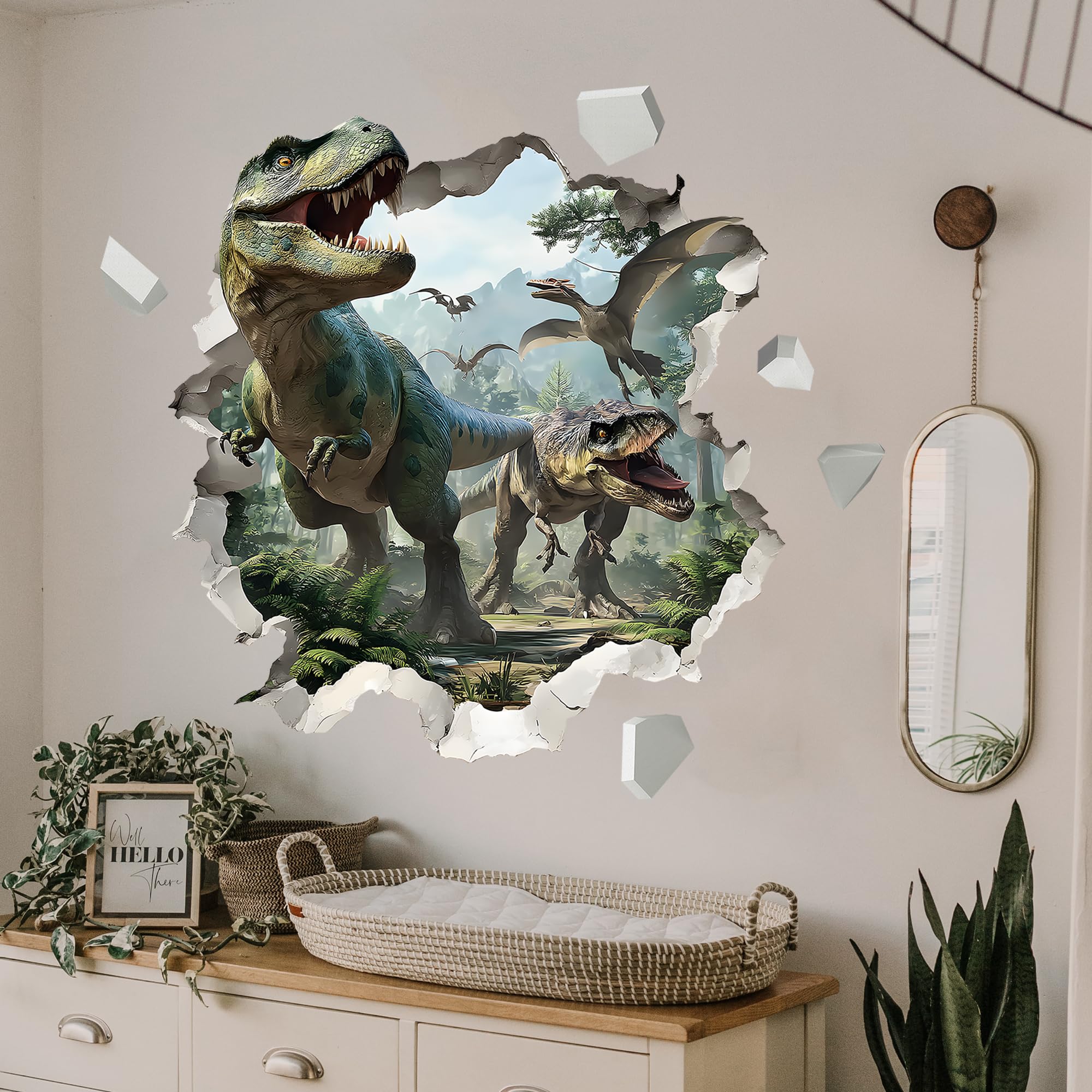 Ladinimo classroom dino wall decals spark curiosity while staying removable