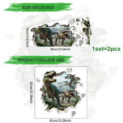 Ladinimo 3D dinosaur wall stickers featuring flying dinosaurs add dynamic motion to playrooms