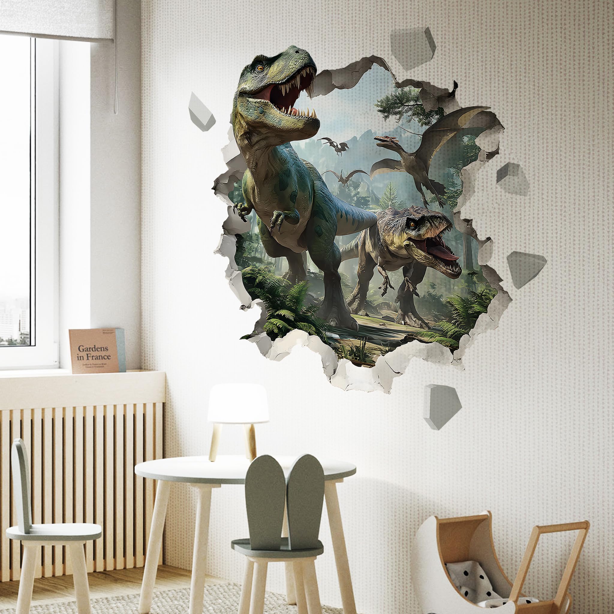 Ladinimo Jungle-scene close-up wall decals brighten nurseries with vibrant colors