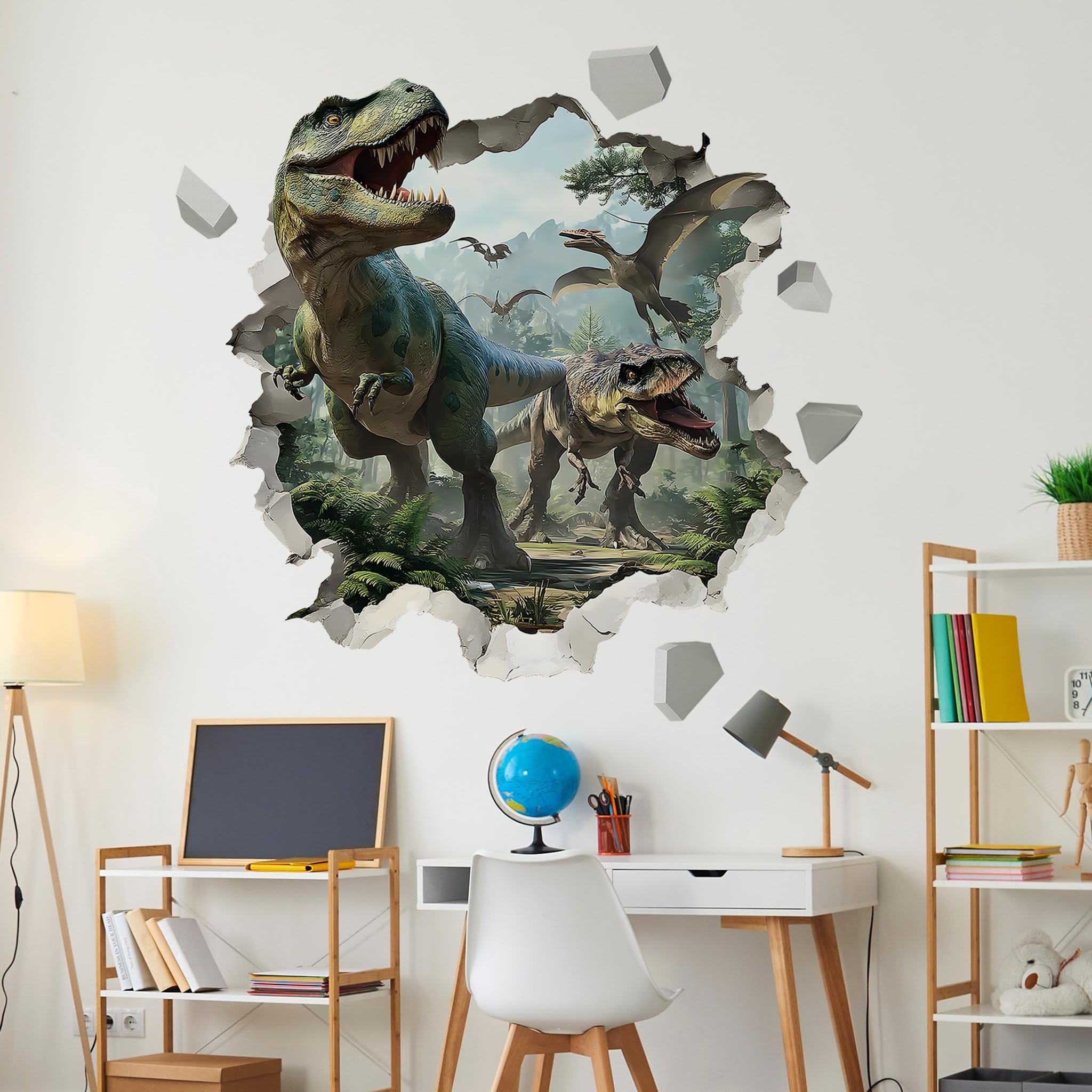 Ladinimo 3D dinosaur wall stickers brighten nursery walls with playful dinosaurs