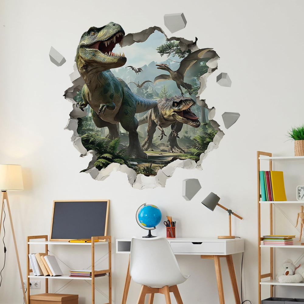 Ladinimo 3D dinosaur wall stickers brighten nursery walls with playful dinosaurs