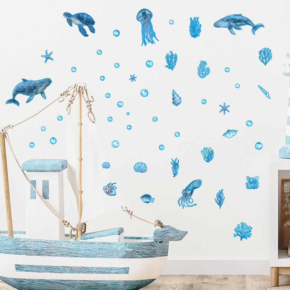 Ladinimo glow-in-the-dark wall decals glow softly in dim light
