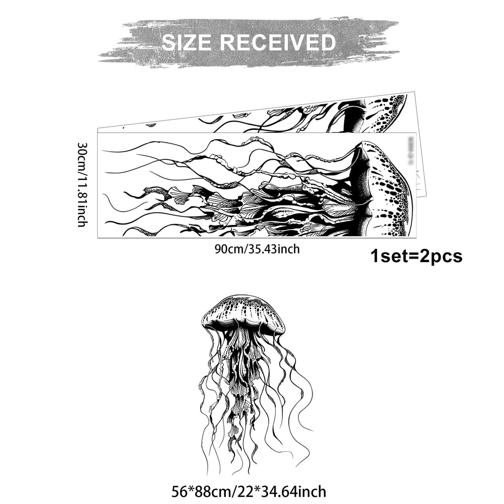 Ladinimo jellyfish wall sticker brightens kids' room with marine charm and imagination