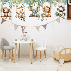 Ladinimo monkey on vine wall decal — sparks imaginative play in kids' room.