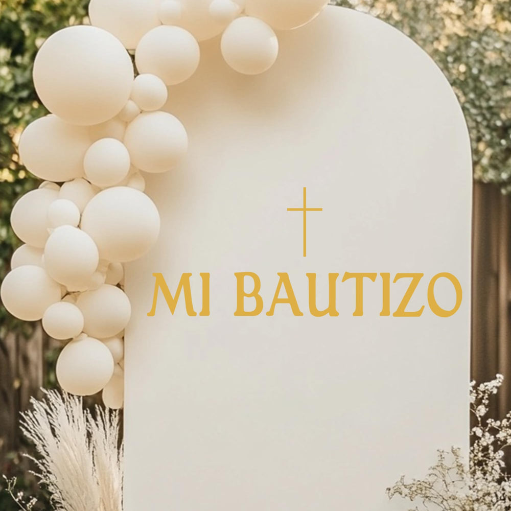 Ladinimo Mi Bautizo packaging-ready decal for easy setup