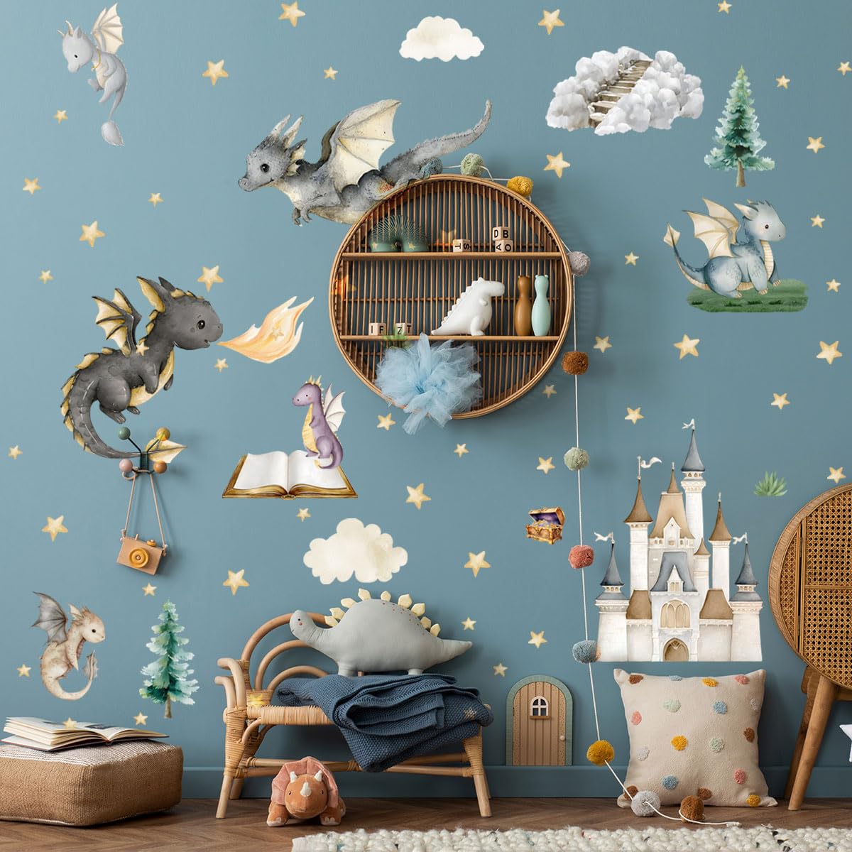 Ladinimo peel-and-stick mural easy to apply and remove cleanly