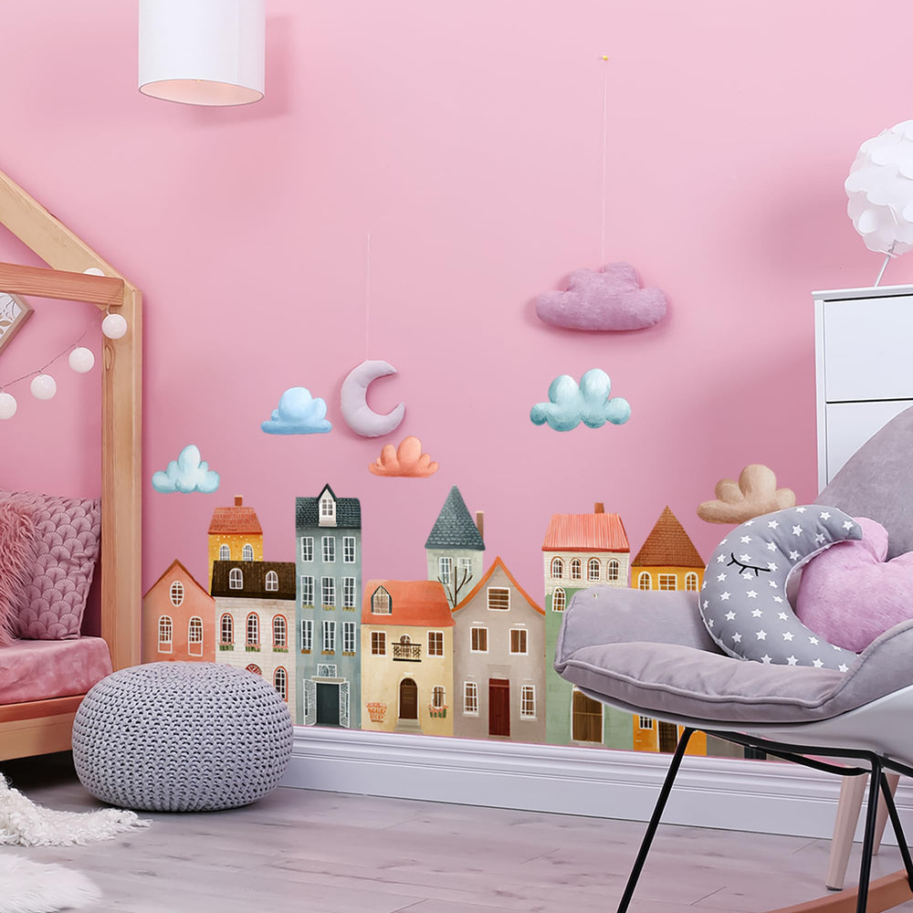 Ladinimo playful house wall art – versatile decor for classrooms and living spaces.