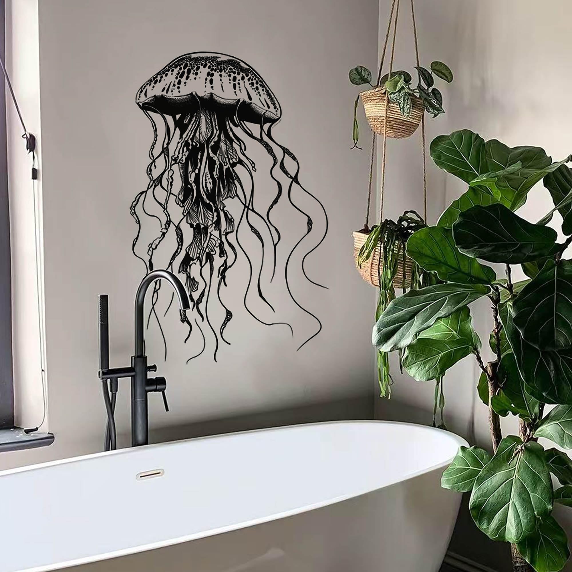 Ladinimo jellyfish decals on glass doors add a playful ocean vibe to classrooms