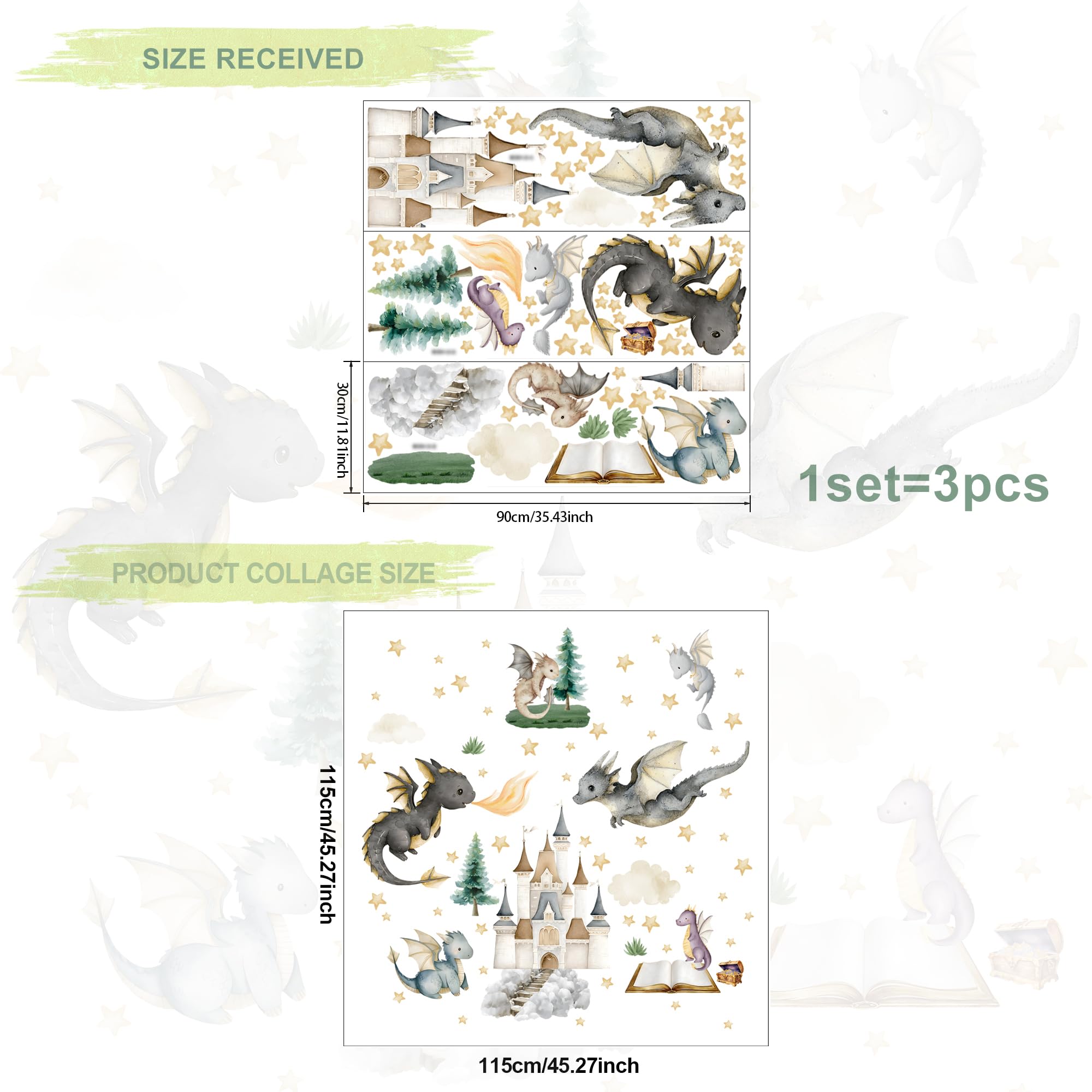 Ladinimo wall sticker white clouds stars fosters dreamy nursery ambiance