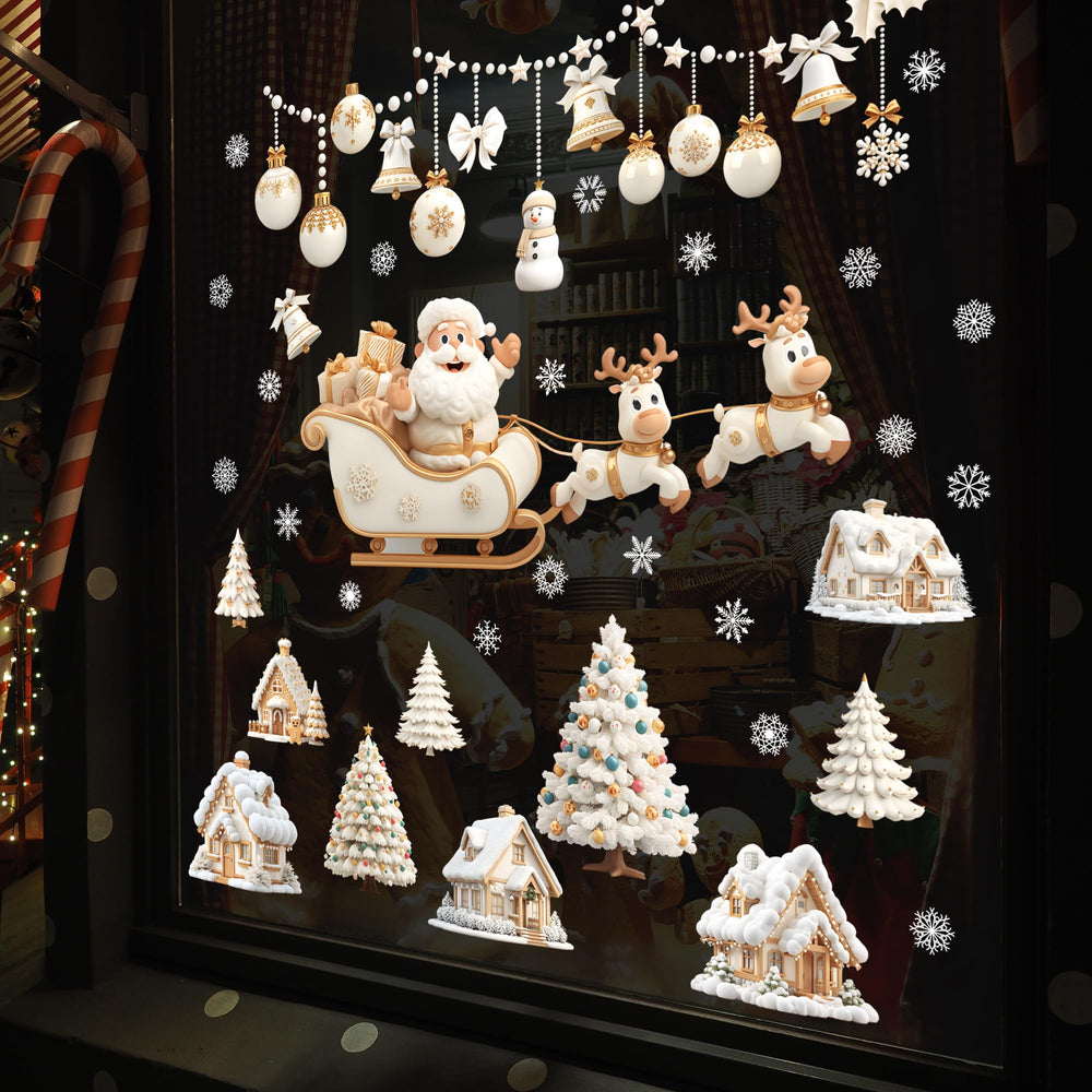 Ladinimo winterscene double-sided decal provides reversible decor for flexible decorating