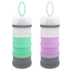 LADISO Baby Formula Dispenser with a 4-layer stack for easy on-the-go portions.