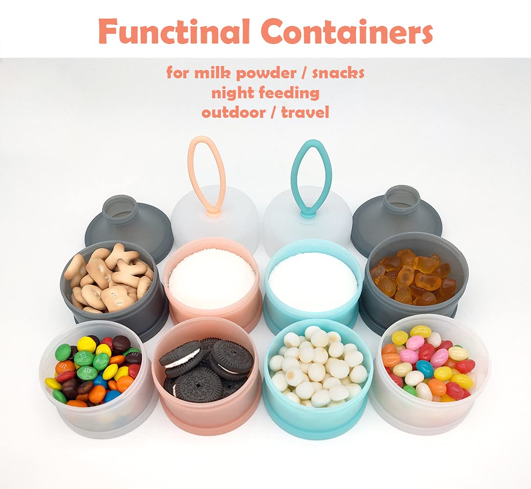LADISO stackable four-compartment design for precise portions during outings