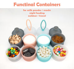 LADISO stackable four-compartment design for precise portions during outings