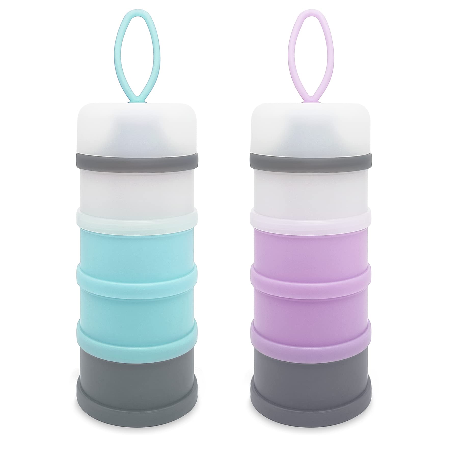 LADISO Baby Formula Dispenser with top nozzle for mess-free pouring on the go.