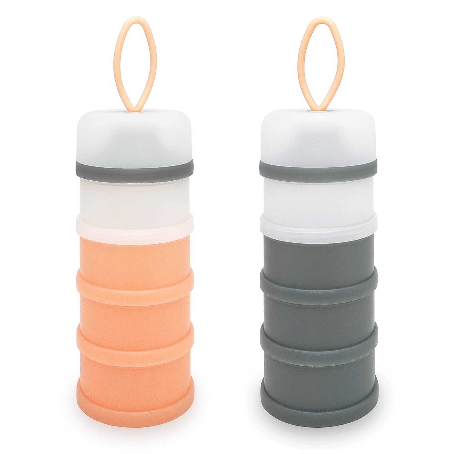 LADISO baby formula dispenser top view for quick, mess-free on-the-go feeding.