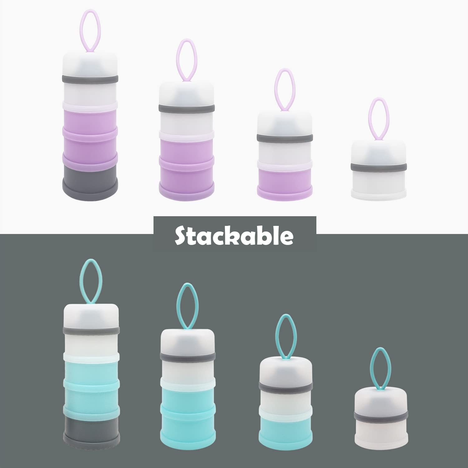 LADISO portable container fits in a mommy bag for on-the-go feeding.
