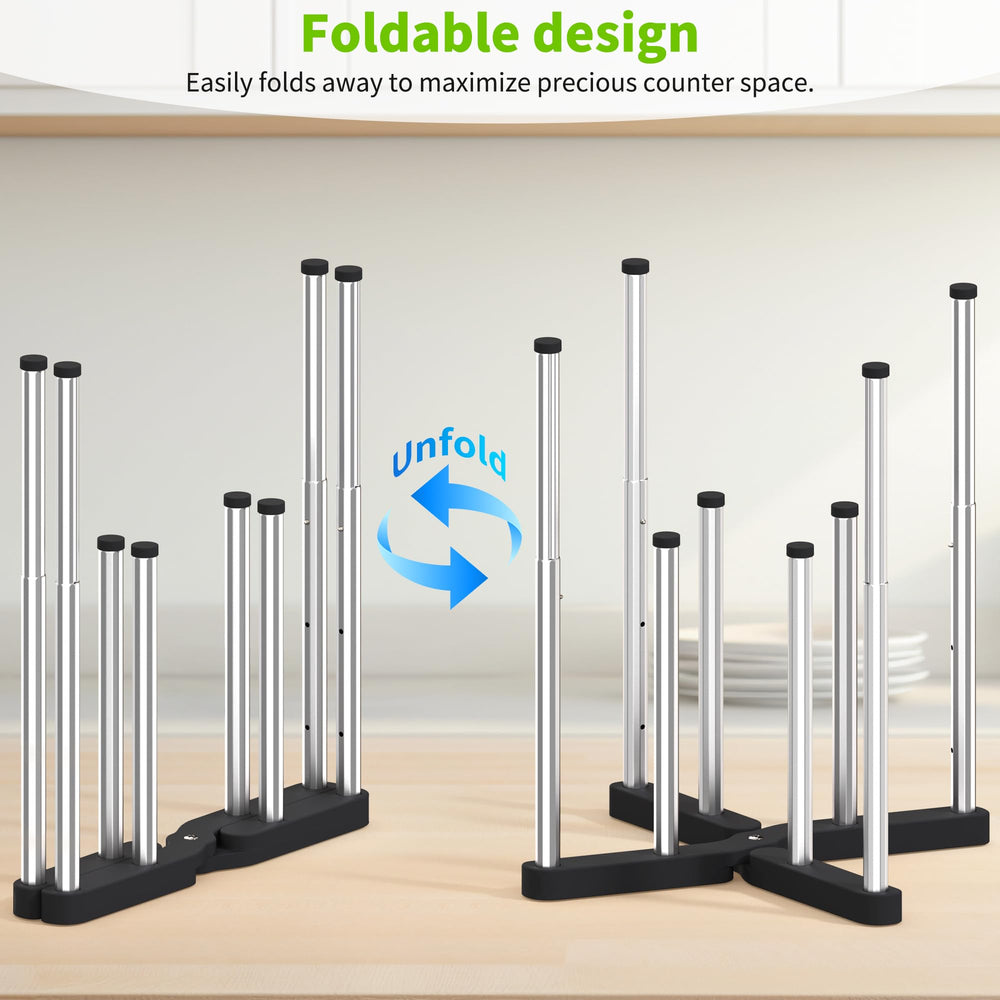 LAEMYFYRE retractable bottle-drying-rack adjustable height enables tall bottles and bags.