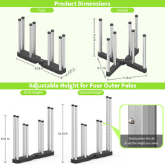 LAEMYFYRE retractable bottle-drying-rack foldable design compact storage for small kitchens.