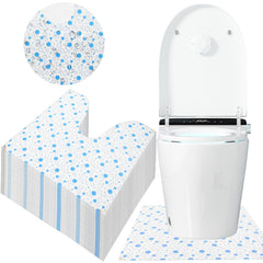 LAIAMER 50-pack disposable toilet mats pack shot highlights bulk value for multiple bathrooms.