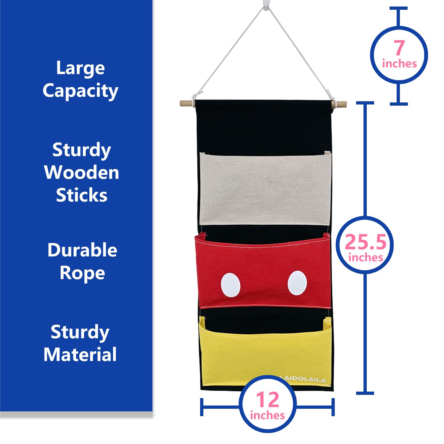 LAIDOLAILA cabin-door-mount design demonstrates a secure, easy-hang design.