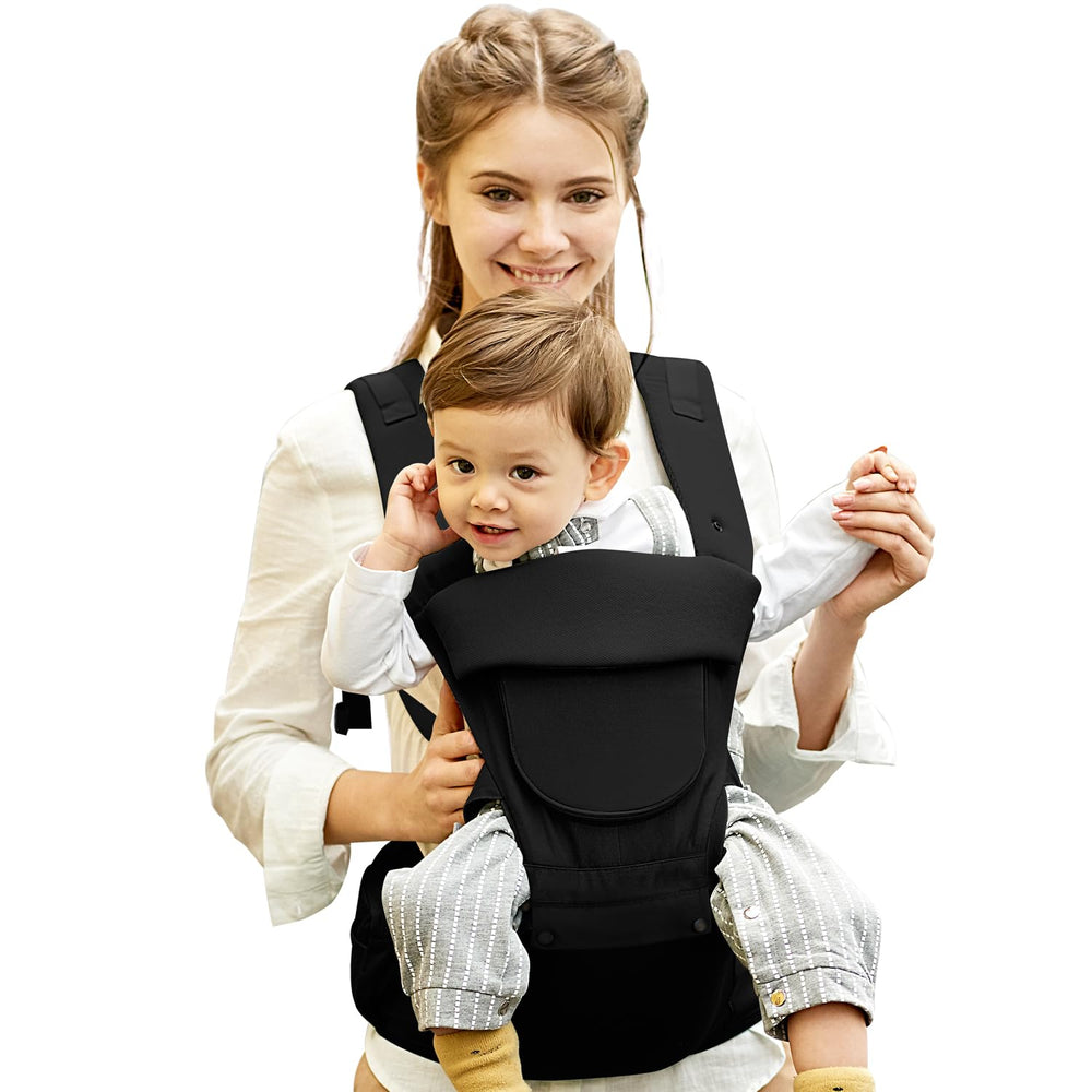 Laifarkost baby carrier with hip seat offers secure hip support for newborns and toddlers.