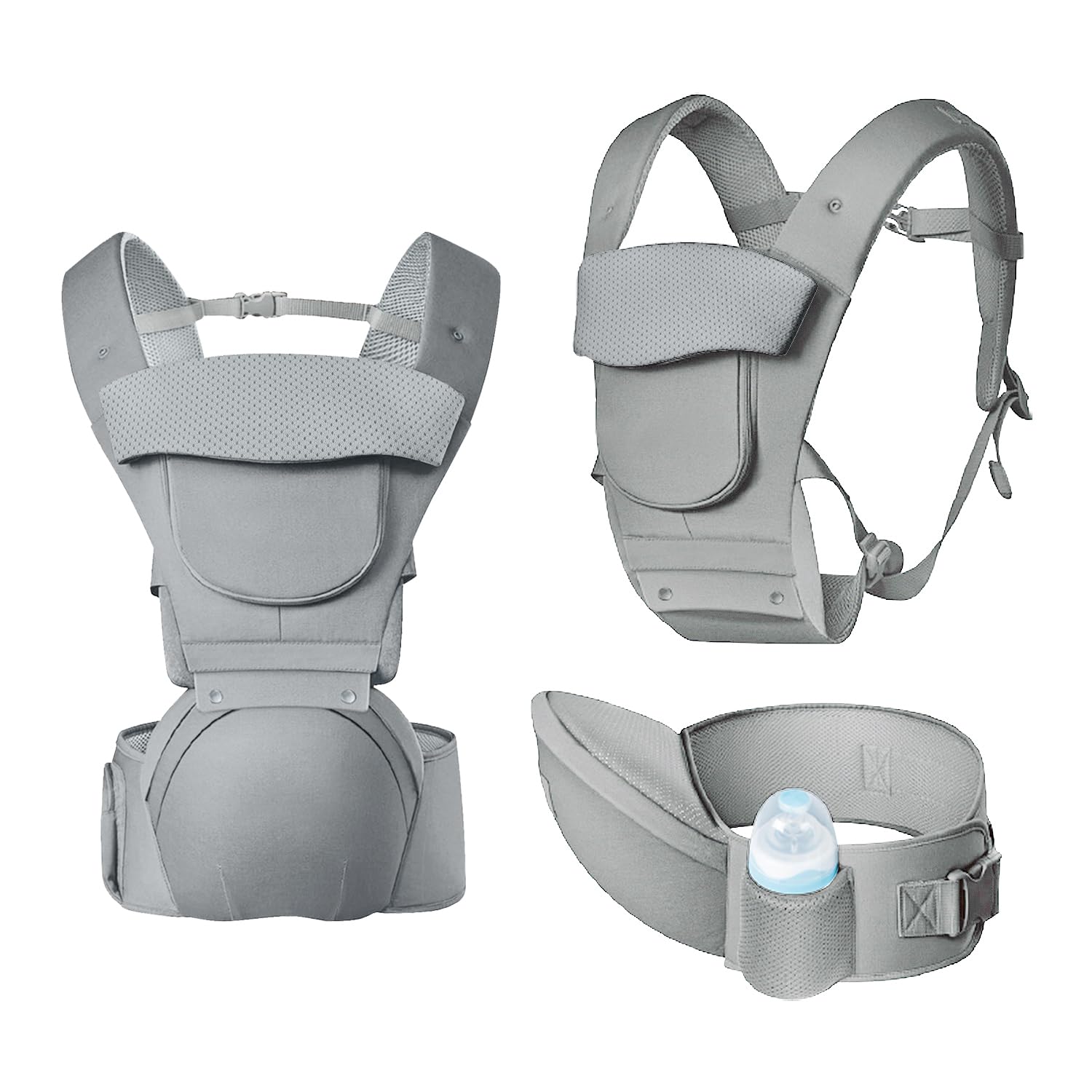 Laifarkost baby carrier neck support pod provides stable neck positioning during daily carries.