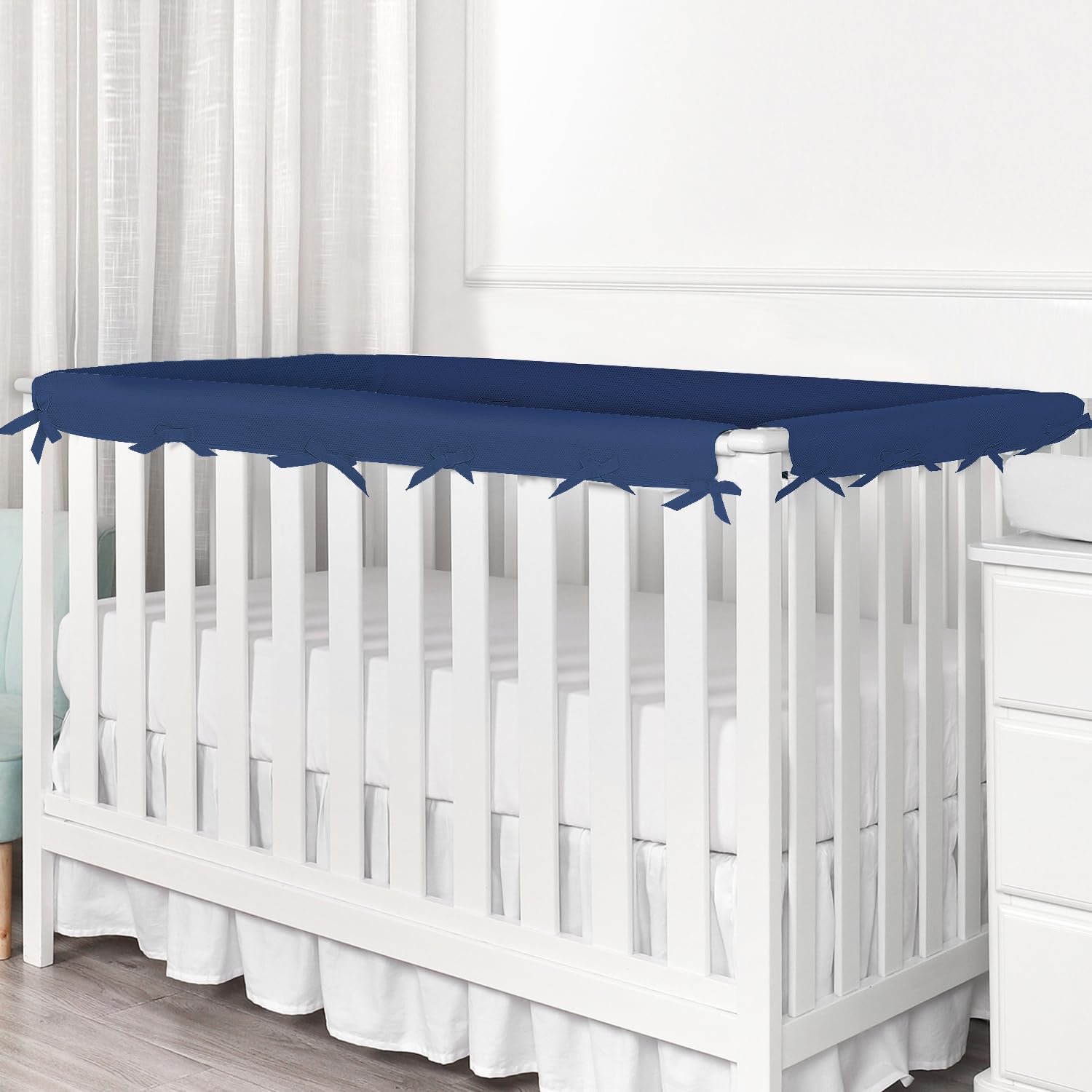 Laifarkost teething covers reversible blue design offers versatile styling for parents.