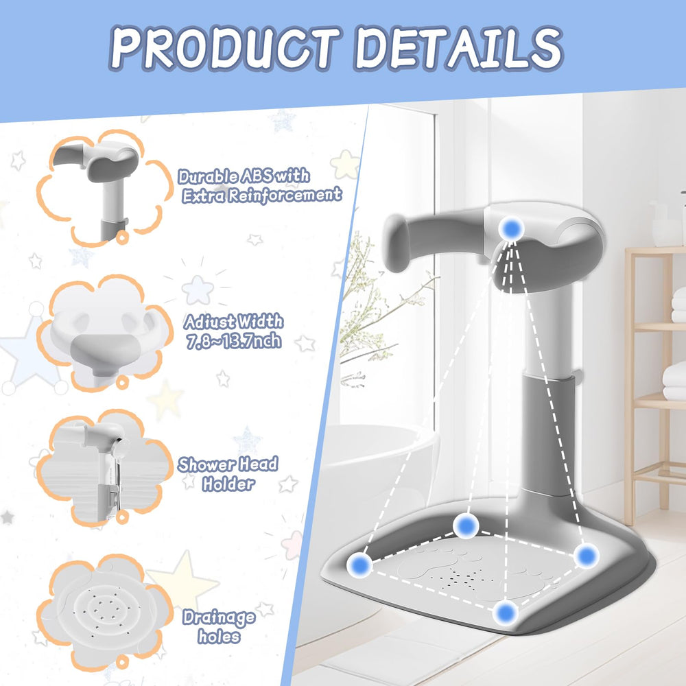Laigoldana anti-slip base shows stable base with suction cups for safe bathing