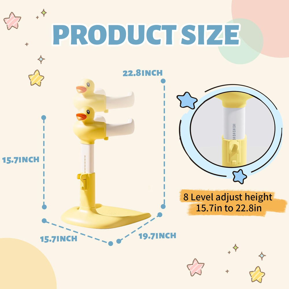 Laigoldana shower head holder keeps water within easy reach during baths.