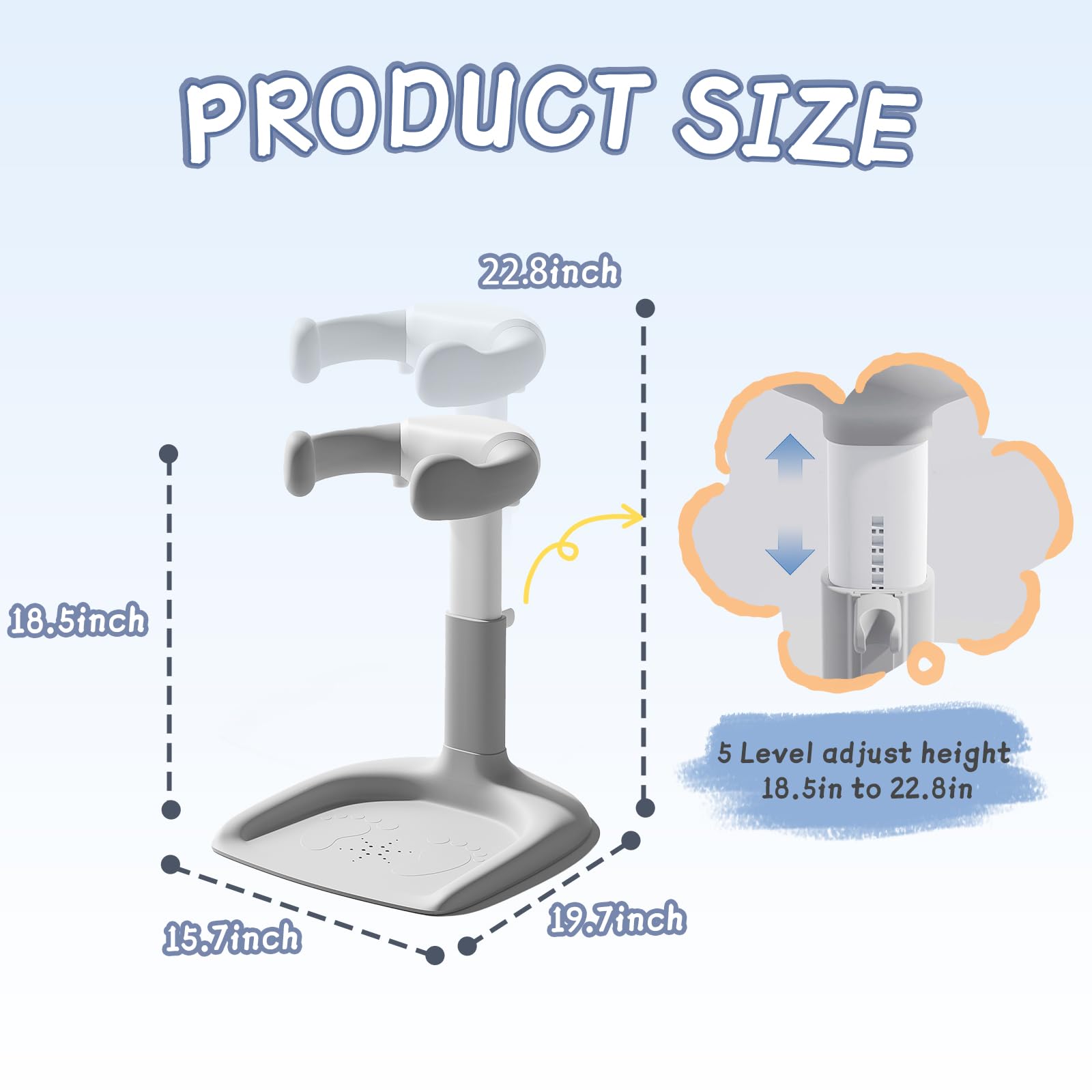 Laigoldana shower holder in use demonstrates hands-free water flow during bath