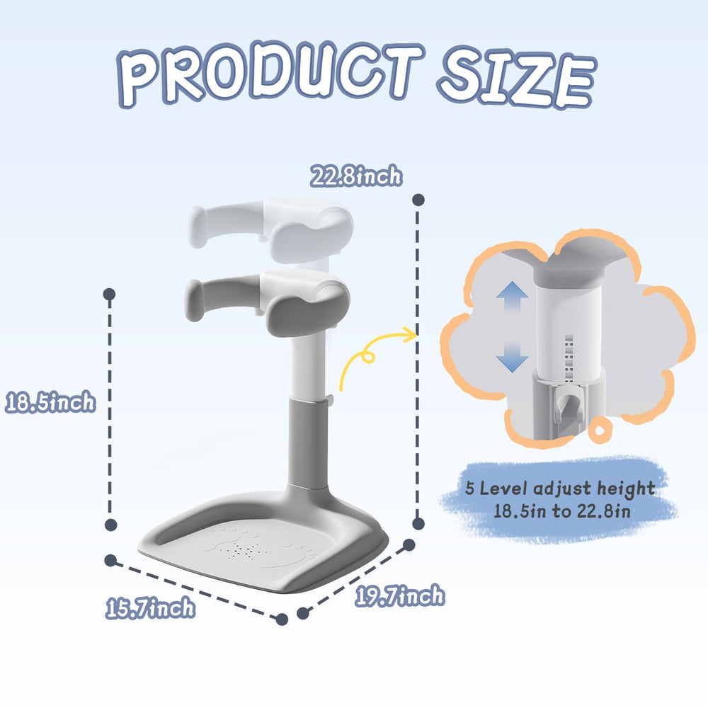 Laigoldana shower holder in use demonstrates hands-free water flow during bath