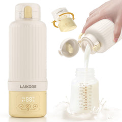 LAIKORE bottle warmer cordless travel design enables on-the-go feeding.