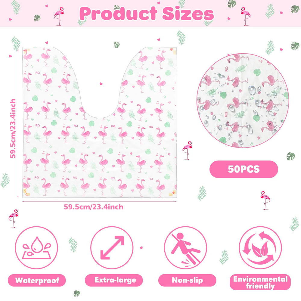 LAIAMER Flamingo 24x24 inch mat provides ample coverage