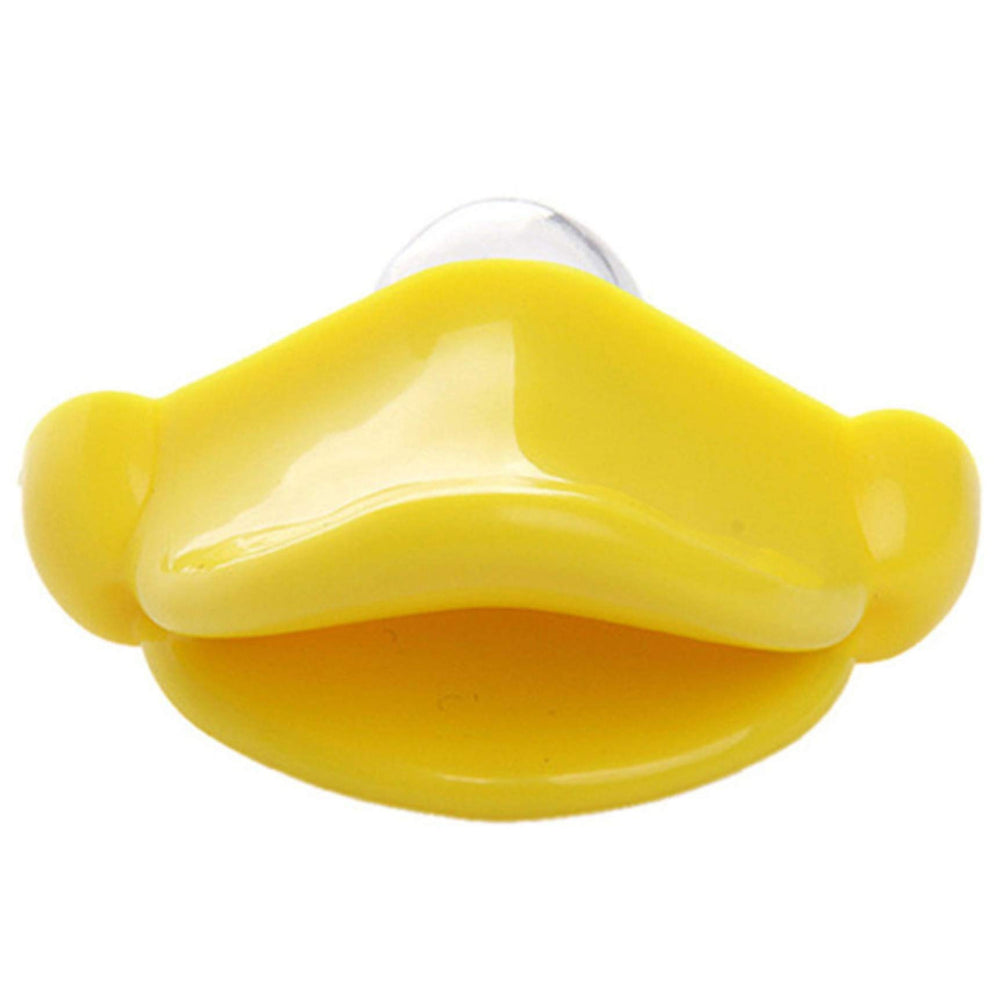 LAIMALA duck pacifier size-info close-up shows compact 2.2x2.08x1.06 inches