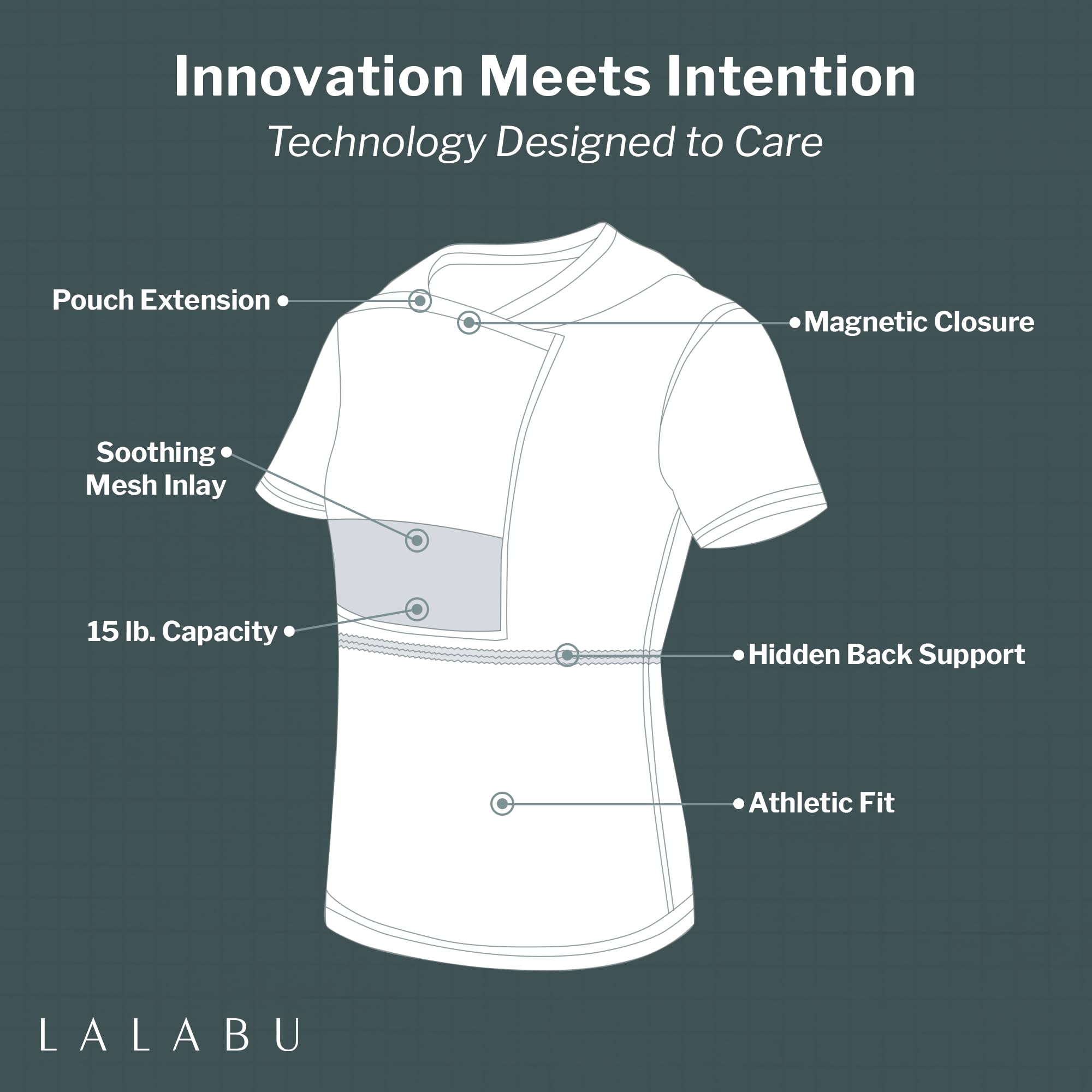 Lalabu Dad Shirt fabric close-up shows durable polyester-spandex blend.