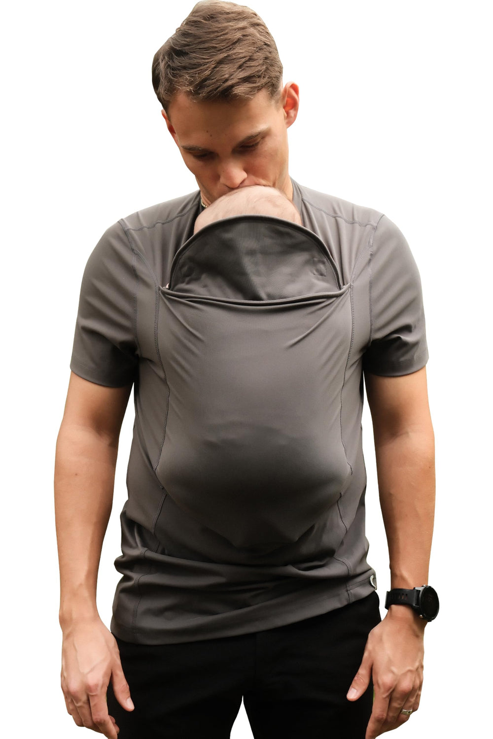 Lalabu Dad Shirt front view with hands-free bonding