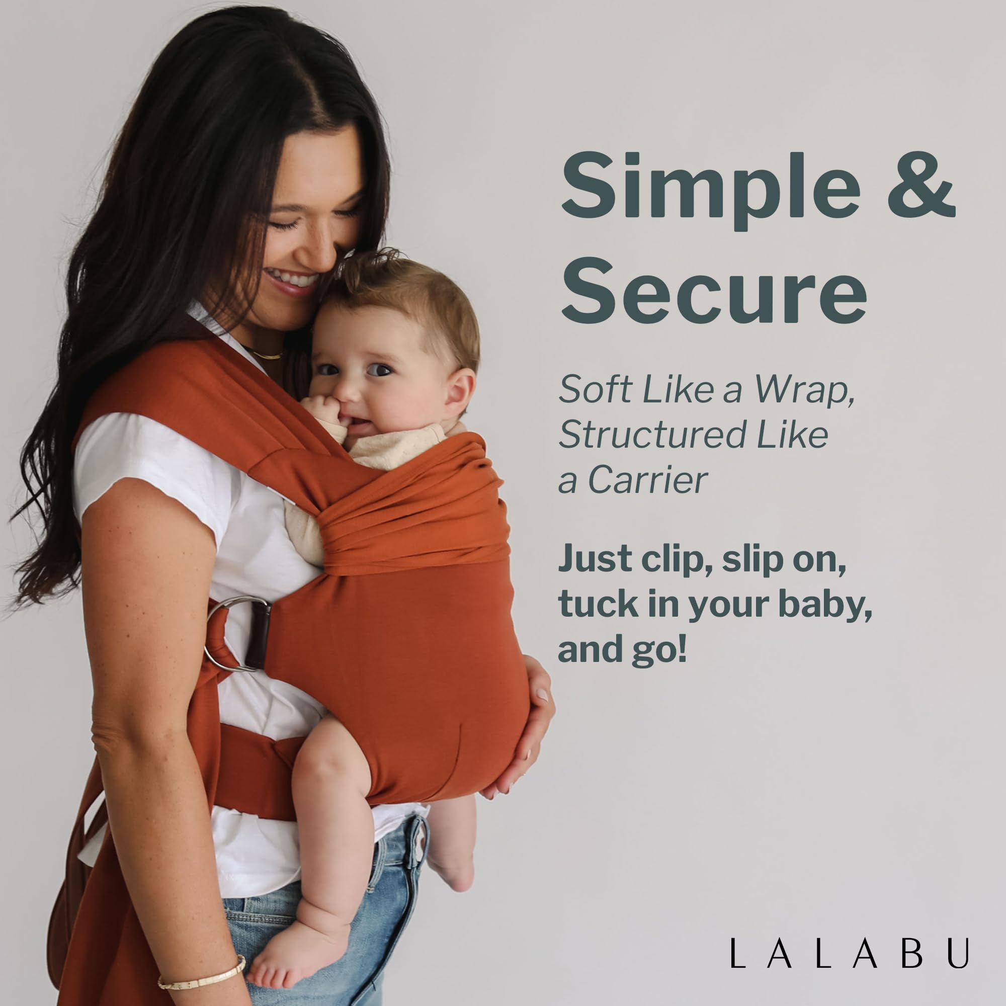 Lalabu Simple Wrap ergonomic-weight distribution supports comfortable wear during daily activities.