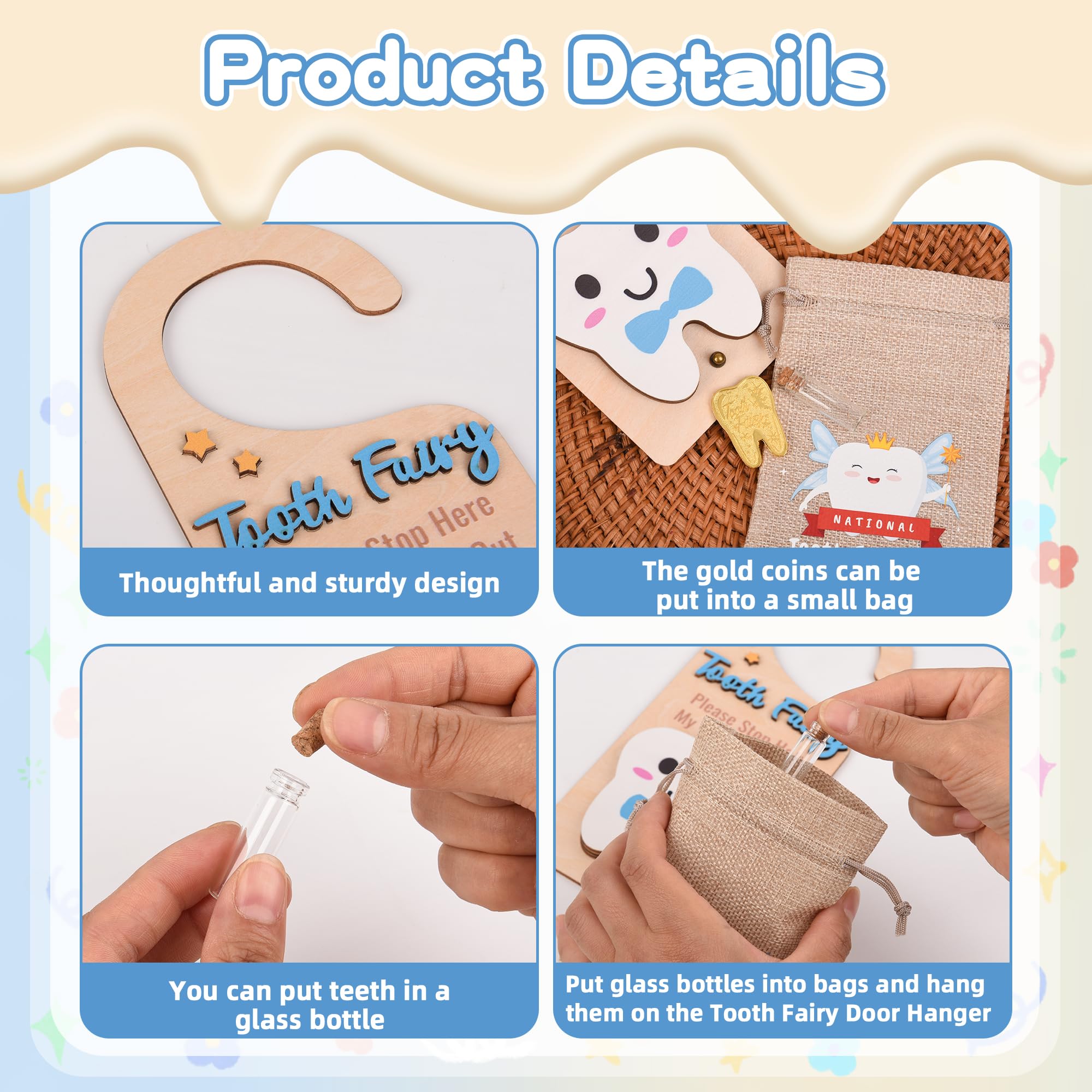LALADUCK glass bottle preserves baby teeth as treasured keepsakes
