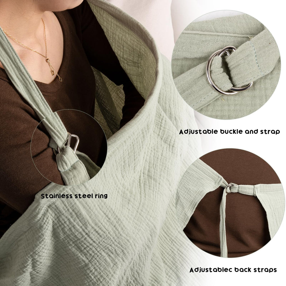 LALIFIT nursing cover with rigid hoop window for easy feeding visibility.