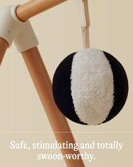 Lalo Baby Gym in use shows two-part system growing with baby