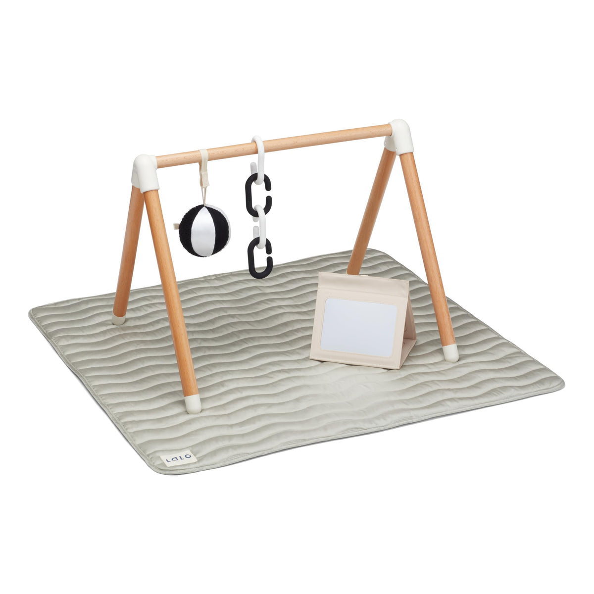 Lalo Baby Gym playmat assembly demonstrates easy setup for growing babies.