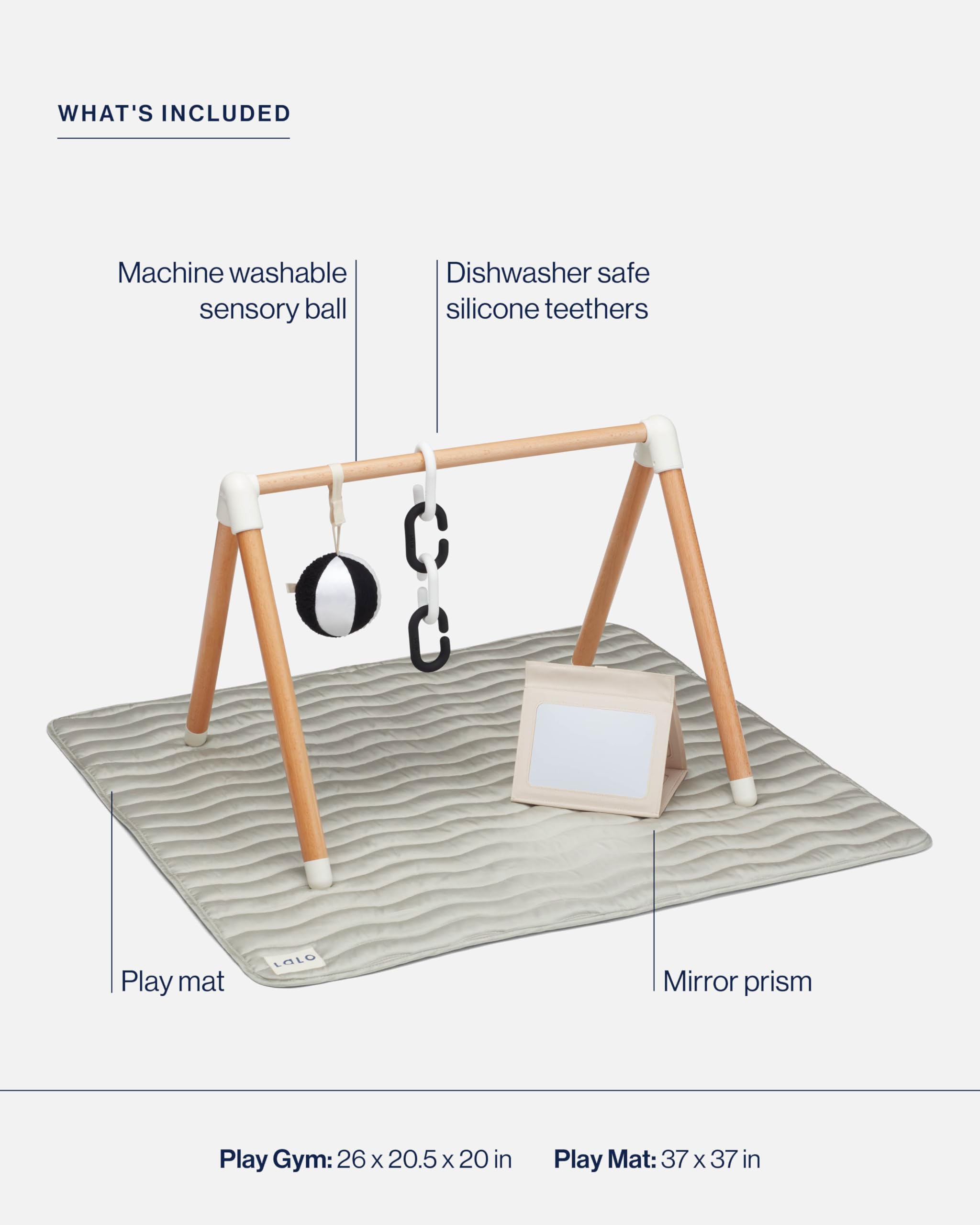 Lalo Baby Gym tummy time setup shows developmental-friendly position for early motor skills.