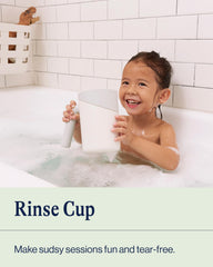 Lalo Tear-free lip design shields eyes during baby rinsing.