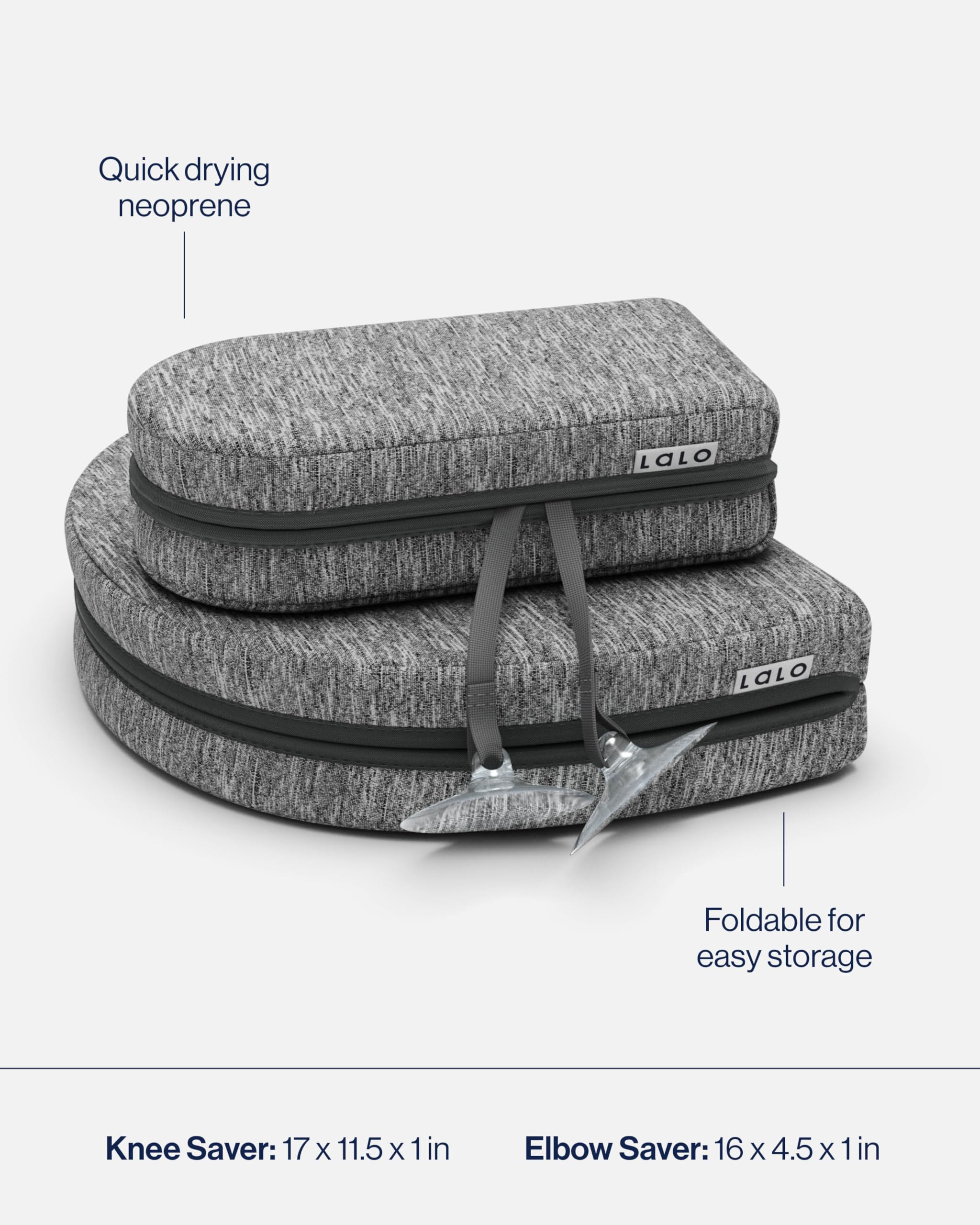 Lalo bath-time kneeler quick-dry neoprene keeps you comfortable and ready for next use.
