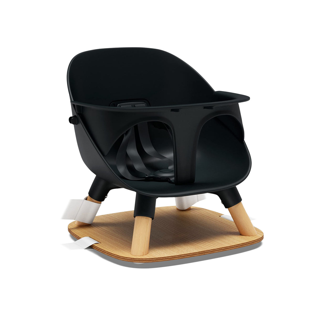 Lalo Booster Seat licorice-harness-secure keeps your child safely seated during meals.