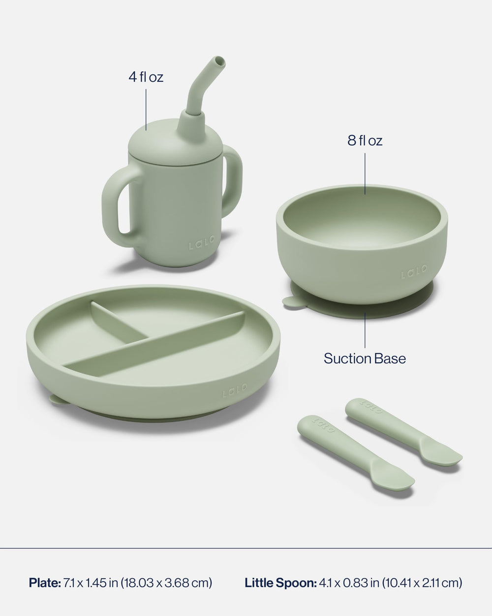 Lalo First Bites Sage bowl helps little hands scoop with ease