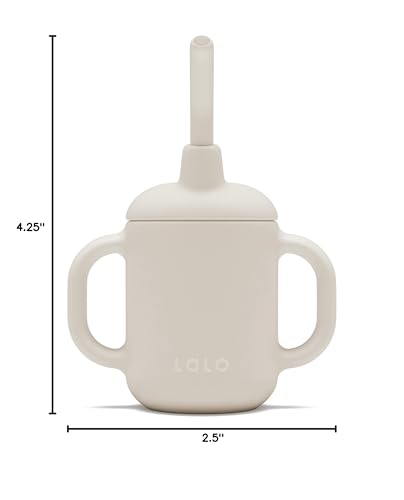 Lalo Little Cup oatmeal finish on compact toddler cup
