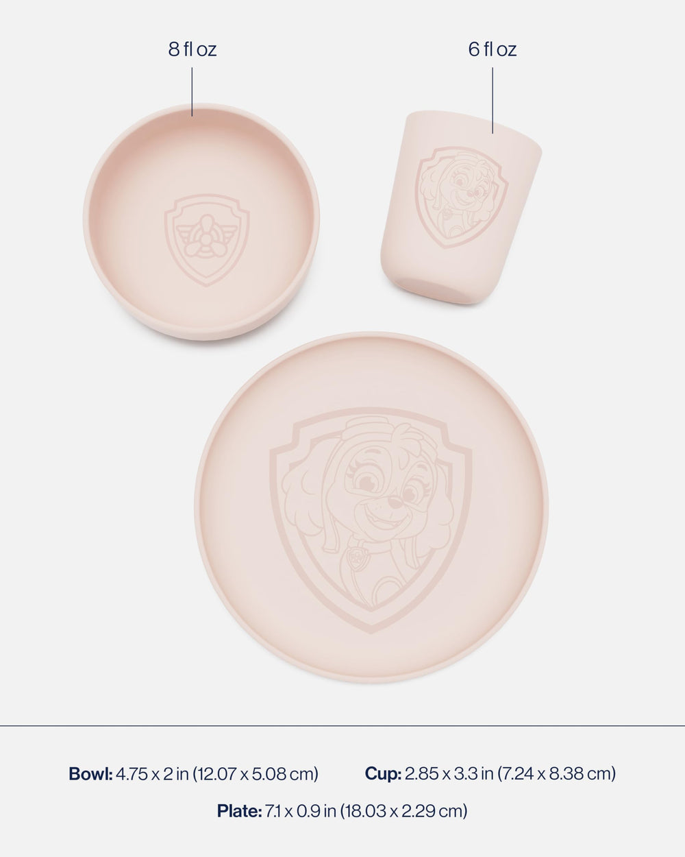 Lalo PAW Patrol 3 piece set keeps dinnerware coordinated for kid dining